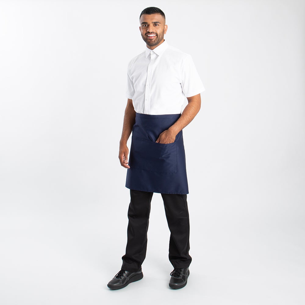 Short Waist Apron With Pocket